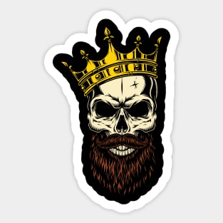 Skull wearing a crown Sticker